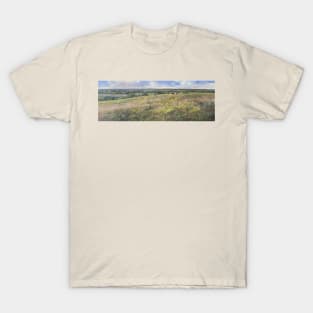 Golden Blooming Field Oil on Canvas T-Shirt